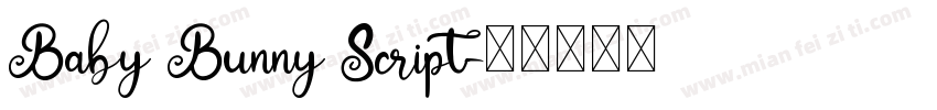 Baby Bunny Script字体转换